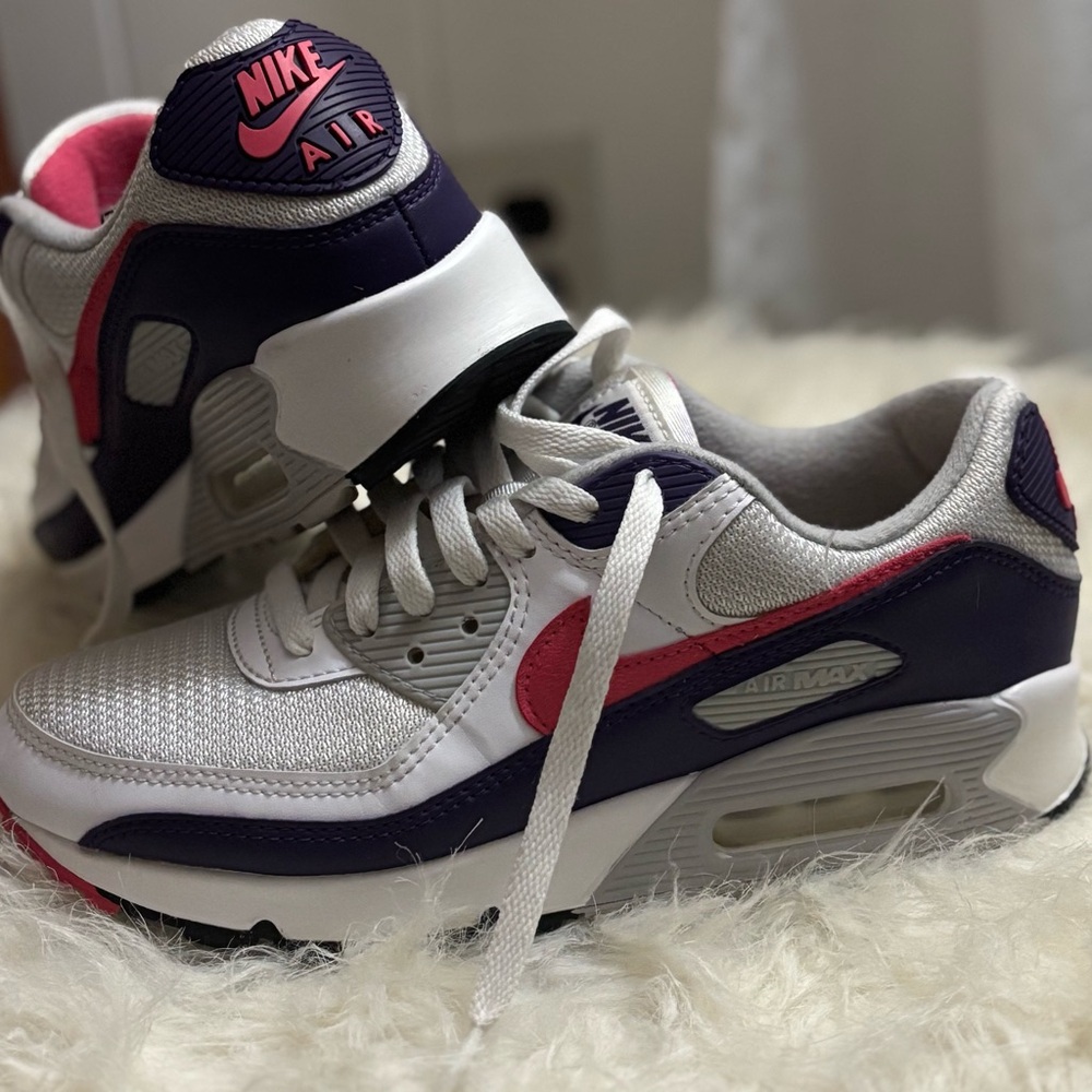 Nike Kids Sneakers - White, Pink, and Purple